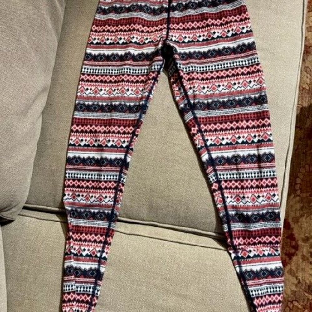 HeyHeys Unisex Leggings Nordic Print Leggings, Size M Long